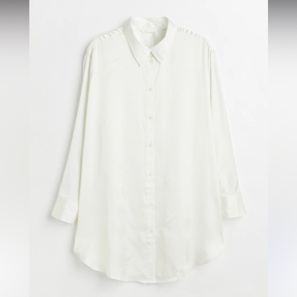 H&M NWT white button up blouse size small - Picture 1 of 8